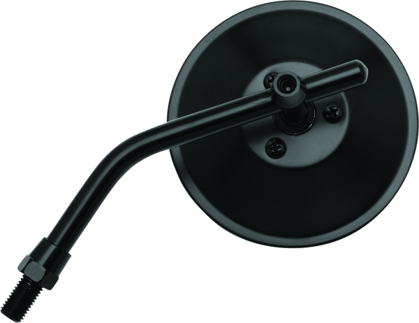 BikeMaster 4" Adjustable Round Side Mirror 10mm Thread, Black