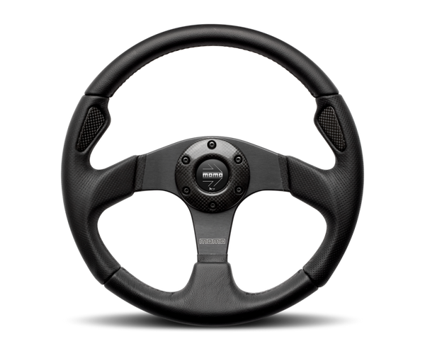 Momo Jet Steering Wheel 350 mm - Black AirLeather/Black Spokes