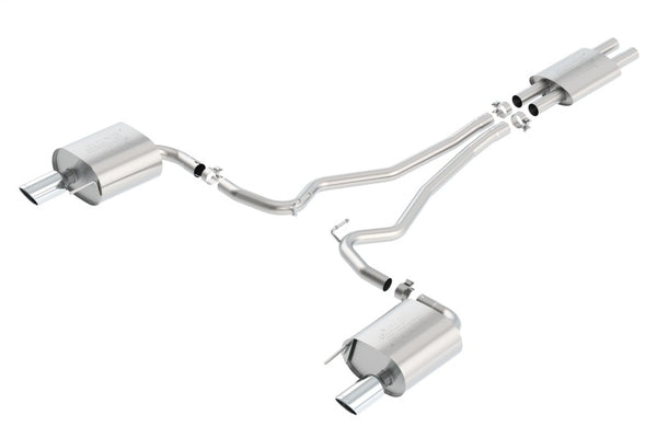 Borla ATAK Cat Back Exhaust for 2015 Ford Mustang 3.7L V6 MT/AT, 2.25in Pipe, 4in Single Round Tips