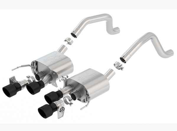 Borla Axle Back ATAK Exhaust for 2015+ Chevy Corvette C7 Z06 6.2L - Black Quad Tips