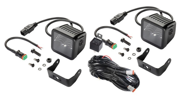Hella Black Magic 3.2in LED Cube Fog Lights - Flood Beam