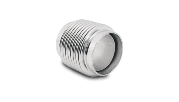 Vibrant SS Bellow Assembly w/ Liner 1.875in Inlet/Outlet ID x 2.75in OAL Electro Polished