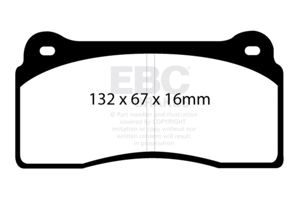EBC Yellowstuff Rear Brake Pads for 2012+ Nissan GT-R R35 (M12/M14 Bolts)