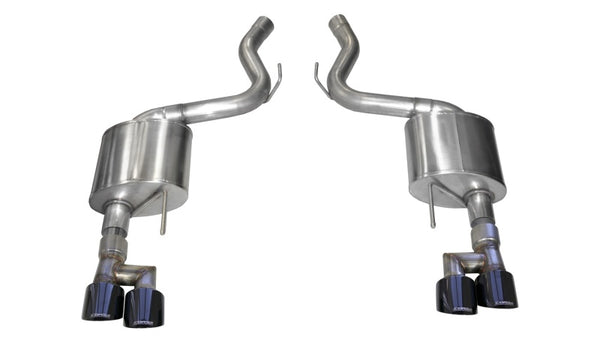 Corsa Sport Axle-Back Exhaust for 2018-2023 Ford Mustang 5.0L V8 with 4in Black PVD Tips