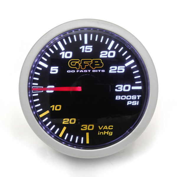 GFB 52mm Mechanical Boost Gauge - 30psi with LED Backlight