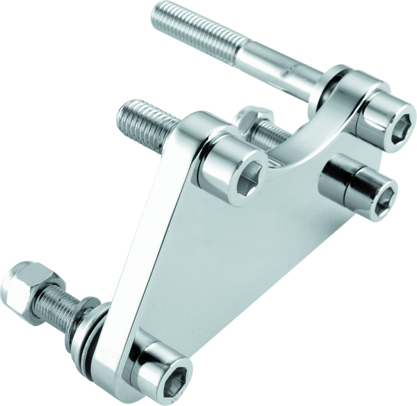 Bikers Choice Chrome Caliper Mounting Bracket Kit 1984-1999 Models (For 2000-2010 4-Piston Caliper)