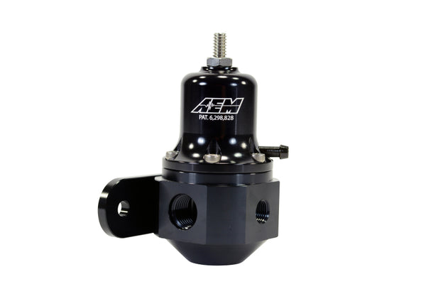 AEM High Capacity Adjustable Fuel Pressure Regulator 30-90 PSI Black Anodized (25-305BK)