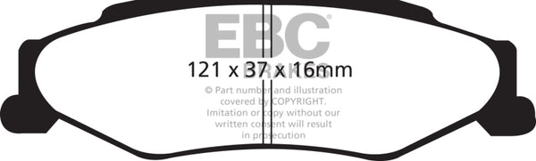 EBC Redstuff Rear Brake Pads for 03-04 Cadillac XLR 4.6