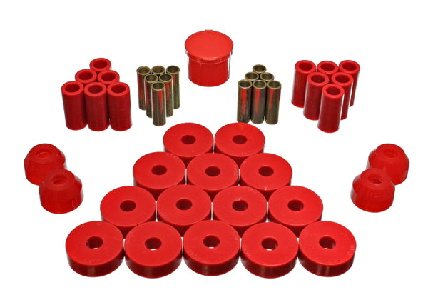 Energy Suspension Jeep CJ5/CJ6 55-75 Red Hyper-Flex Master Bushing Set