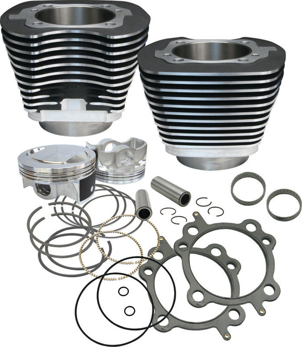 S&S Cycle 99-06 BT 97in Big Bore Cylinder Kit - Wrinkle Black