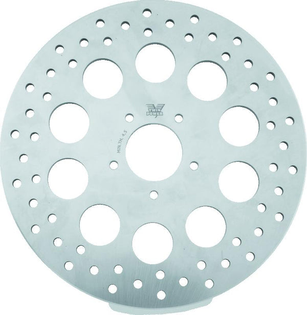 Twin Power 08-13 FLH FLT 08-16 FLHR 06-17 Dyna Front 11.8in Rotor Solid With Holes Stainless