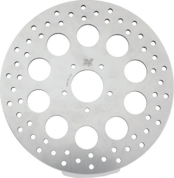 Twin Power 08-13 FLH FLT 08-16 FLHR 06-17 Dyna Front 11.8in Rotor Solid With Holes Stainless