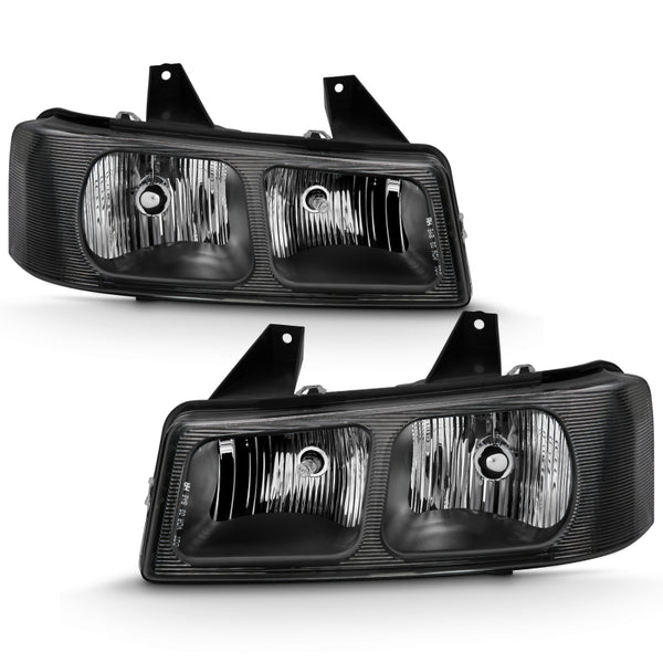 ANZO Crystal Black Headlight for Chevy Express (20032017)