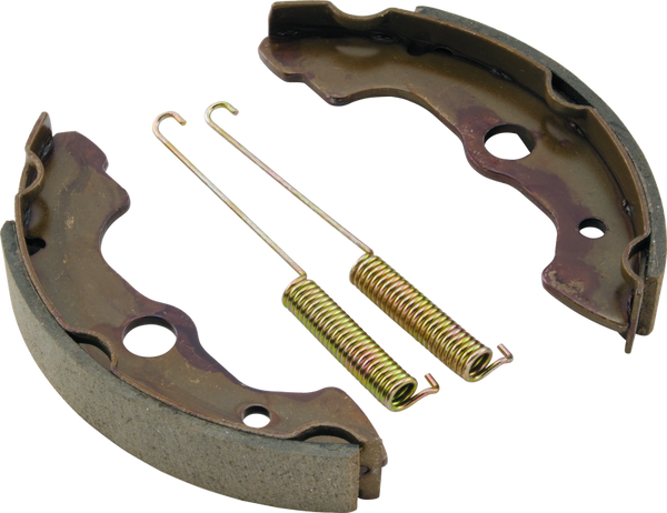 BikeMaster Honda Brake Shoes Set with Springs (OEM Replacement)