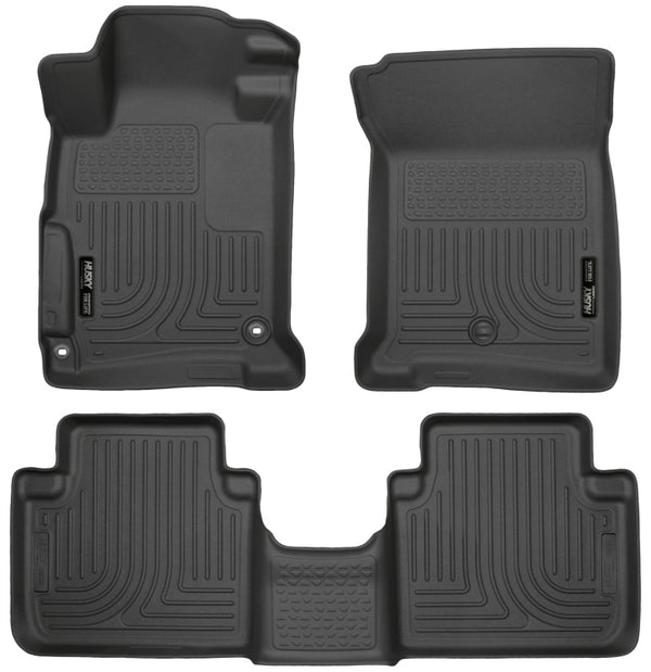 Husky Liners WeatherBeater Black Front & 2nd Seat Floor Liners for 2013 Honda Accord (4-Door Sedan)