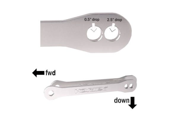 Vortex Racing 07-12 Kawasaki ZX600 Ninja ZX-6R,13-24 ZX636 ZX-6R Lowering Link Kit- Silver