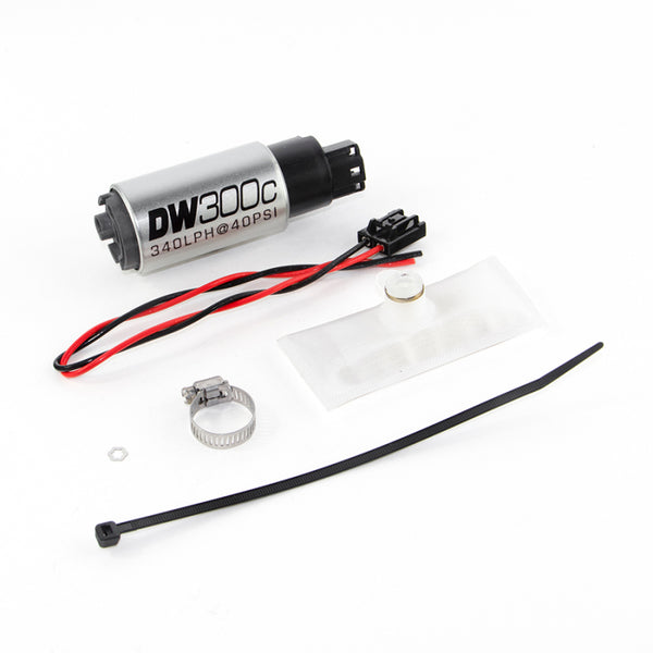 DeatschWerks DW300C Compact Fuel Pump for 88-91 BMW 325i - 340 LPH with Install Kit