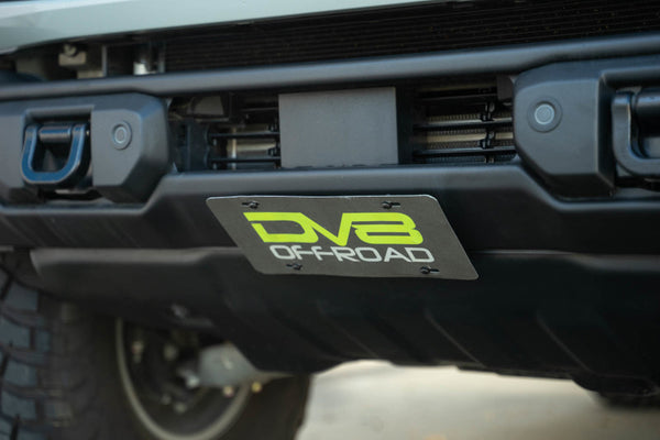 DV8 Offroad Slanted Front License Plate Mount for 2021 Ford Bronco OEM Capable Bumper
