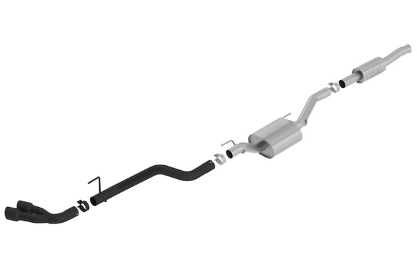 Borla ATAK Dual Side Catback Exhaust for 2020 Jeep Gladiator JT 3.6L V6 AWD w/ Black Tips