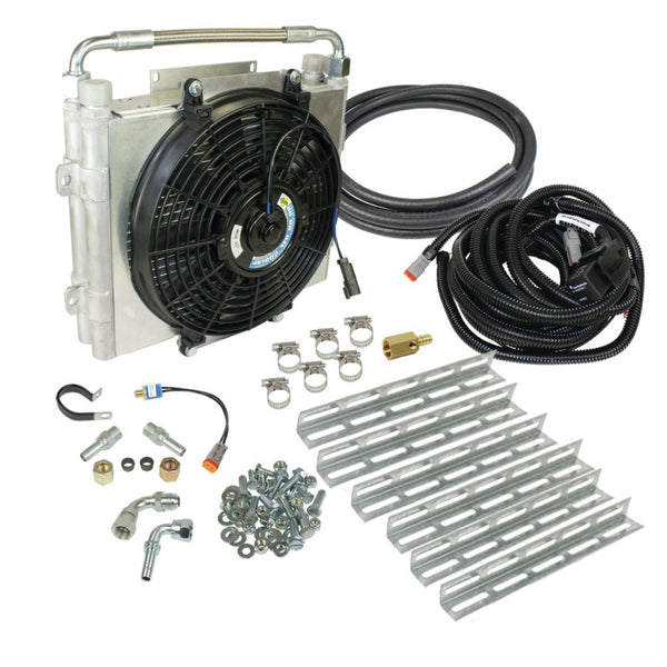 BD Diesel Xtrude Double Stacked Transmission Cooler Kit Universal, 1/2in Tubing