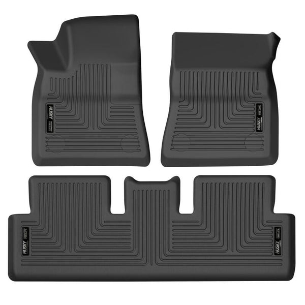 Husky Liners Weatherbeater Floor Liners for 2017-2021 Tesla Model 3 Front & Second Row - Black