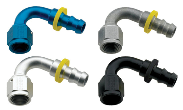 Fragola 6AN Push-Lite Black End Fitting - 120 Degree