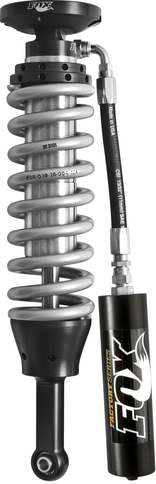 FOX 2005 Tacoma 2.5 Factory Series Remote Reservoir Coilover Shocks - Black/Zinc