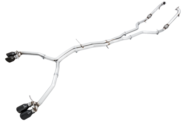 AWE Tuning Track Edition Catback Exhaust for Audi B9 S5 Sportback (Non-Resonated, Black 102mm Tips)