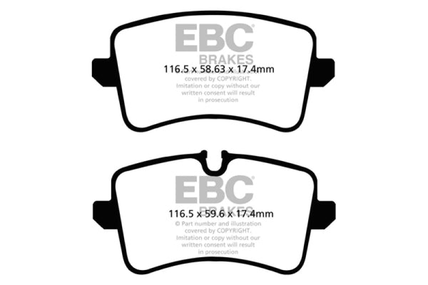 EBC Yellowstuff Rear Brake Pads for Audi A6 2.0 Turbo