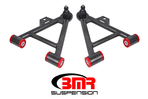 BMR Mustang A-Arms (79-93) Non-Adjustable Coilover - STD. Ball Joint (Poly) - Black Hammertone
