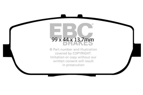 EBC Redstuff Rear Brake Pads for 2006-2015 Mazda Miata MX5 2.0