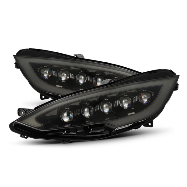 AlphaRex NOVA LED Projector Headlights for 2012-2021 Tesla Model S - Alpha Black (Active Light, Sequential Signal)