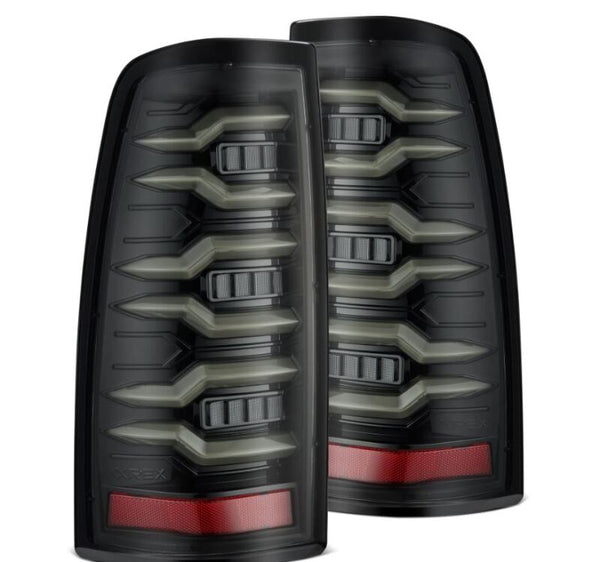 AlphaRex LUXX-Series LED Tail Lights Alpha-Black for 1999-2006 Chevrolet Silverado / GMC Sierra