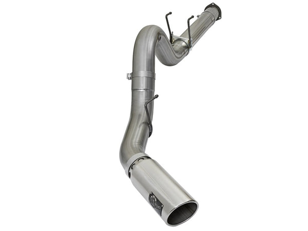 aFe Large Bore HD 5in 409-SS DPF-Back Exhaust with Polished Tip for 2017-2025 Ford Diesel Trucks V8 6.7L