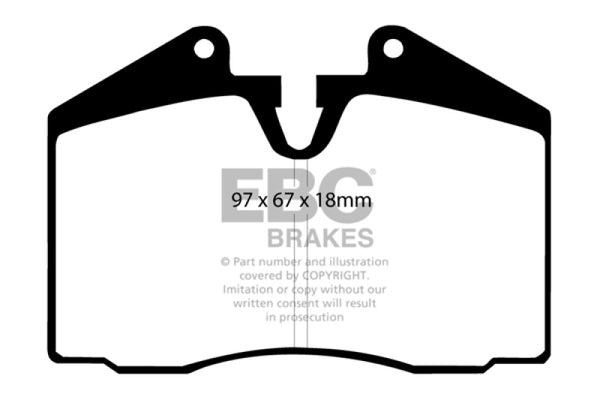EBC Redstuff Brake Pads for 89-95 Ferrari 348 3.4 - Front/Rear Axle Set
