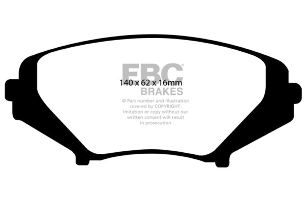 EBC Yellowstuff Front Brake Pads for 2003-2012 Mazda RX8 1.3 Rotary (Standard Suspension)