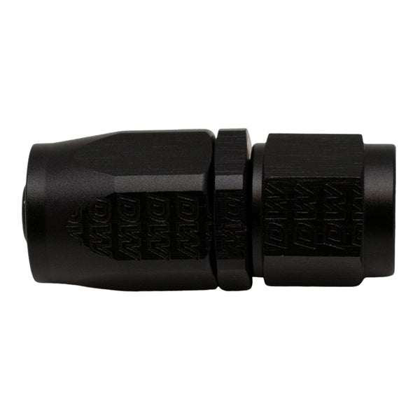 DeatschWerks 6AN Female Swivel Straight Hose End - Anodized Matte Black