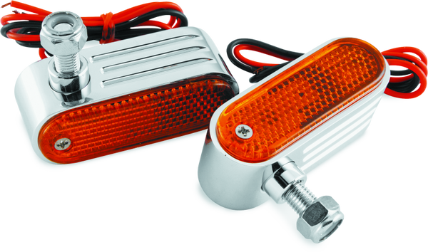 BikeMaster Amber Dual Bulb Marker/Side Lights - 5/16in Mount