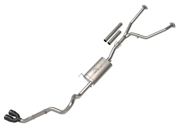 aFe 2022-2025 Toyota Tundra V6-3.5L Vulcan Series 2.5in to 3in Cat-Back Exhaust with Black Tip