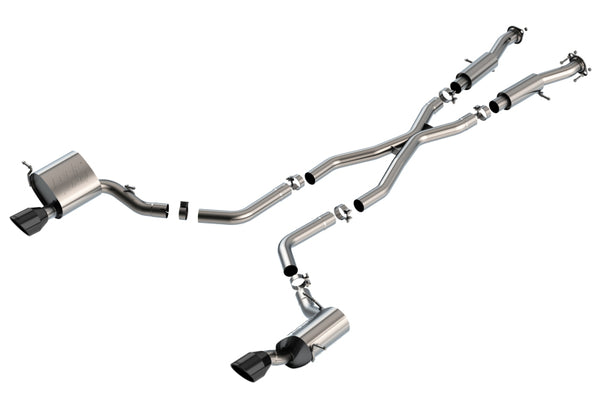 Borla ATAK Cat-Back Exhaust System for 15-21 Jeep Grand Cherokee SRT 6.4L V8 AWD - Black Tips
