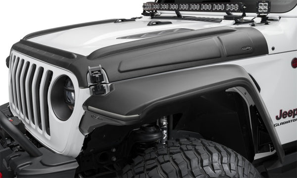 Bushwacker Trail Armor Hood Armor for 07-18 Jeep Wrangler JK/JKU - 3pc Set - Textured Black
