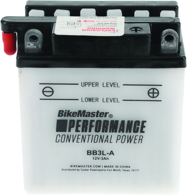 BikeMaster BB3L-A Motorcycle Battery (Lead-Acid)