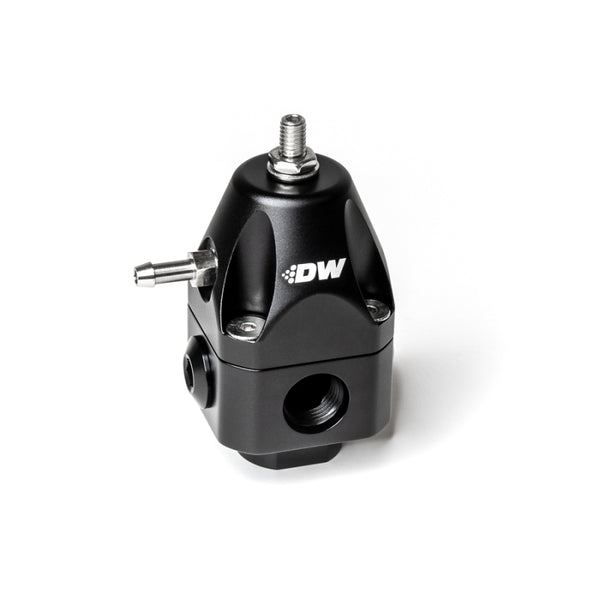 DeatschWerks DWR1000c Adjustable Fuel Pressure Regulator - Dual 6AN Inlet/Outlet - Black