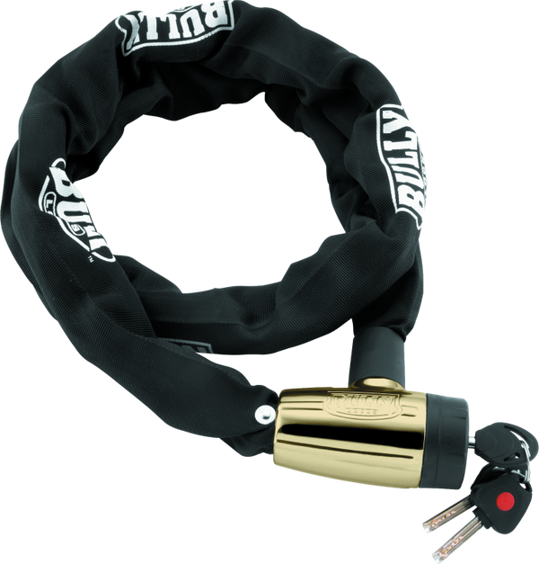 Bully Lock Heavy Duty 5.5ft (1.68m) Security Chain 12x12mm with Integrated Lock & 3 Keys