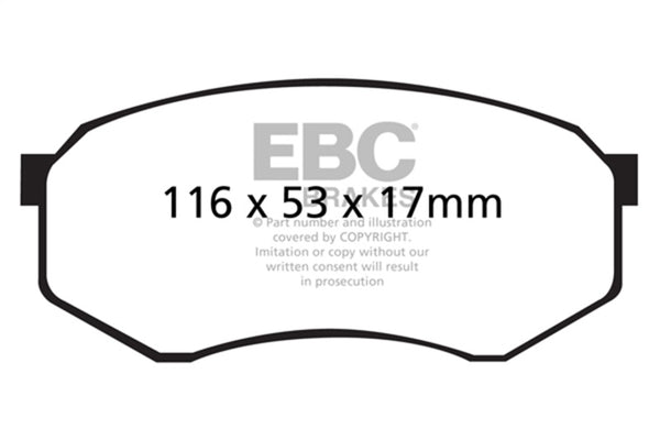 EBC Greenstuff Front Brake Pads for 1992-1993 Toyota Pickup Extra Cab