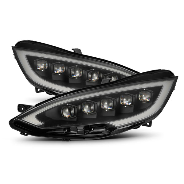 AlphaRex NOVA-Series LED Projector Headlights (Black) w/ Activation Light & Sequential Signal - Tesla Model S 2012-2021