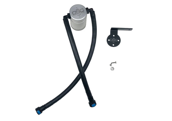 J&L Oil Separator for 19-25 Chevrolet Silverado/GMC Sierra 1500 5.3L V8 - Driver Side - Clear Anodized