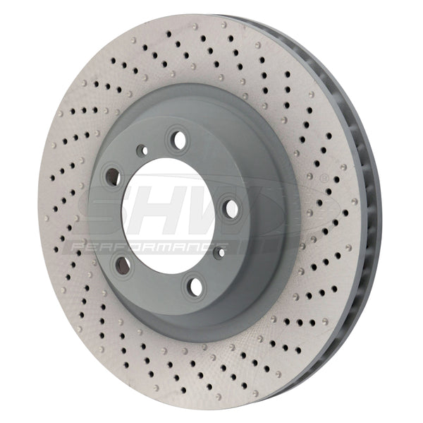 SHW 15-16 Porsche 911 Carrera 4 GTS w/o Ceramics Right Front Drill-Dimp MB Brake Rotor (99135140401)