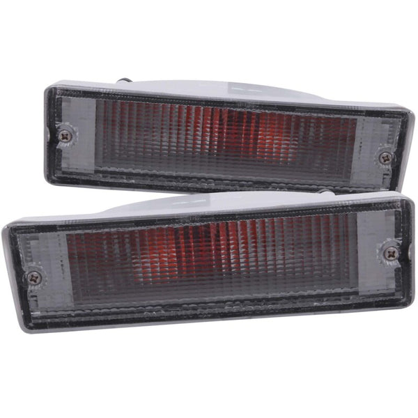 ANZO Euro Parking Lights Chrome Clear Lens Pair for 1988-1995 Nissan Pathfinder