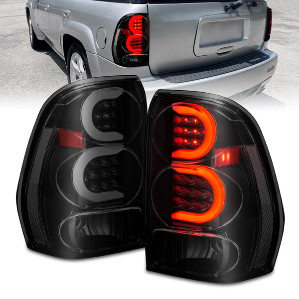 ANZO LED Tail Lights for 20022009 Chevrolet Trailblazer - Black Housing, Smoke Lens